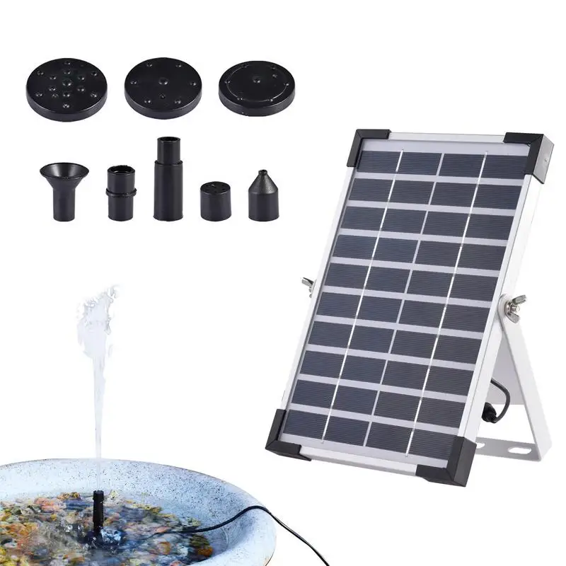 

DIY Solar Water Pump Kit Solar Powered Fountains Kit Water Fountains With Panel And 6 Nozzles For Outdoor Small Pond Patio
