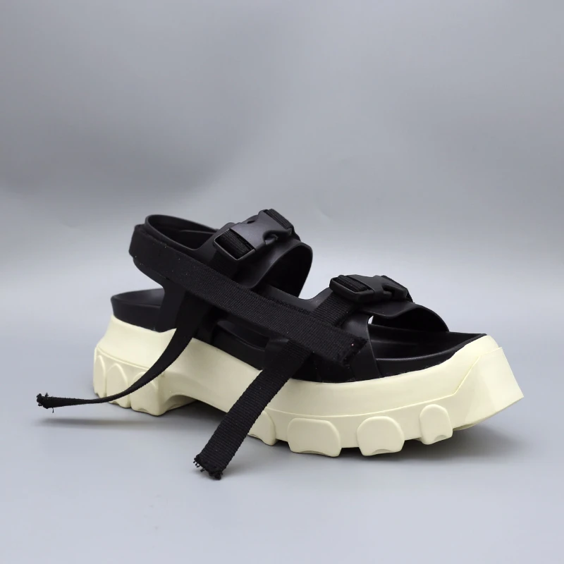 

Ro High Quality Summer Tank Soles Thick Soled Raised Sandals Men's Women's Beach Shoes Casual Shoes Platform Shoes Tops Shoes