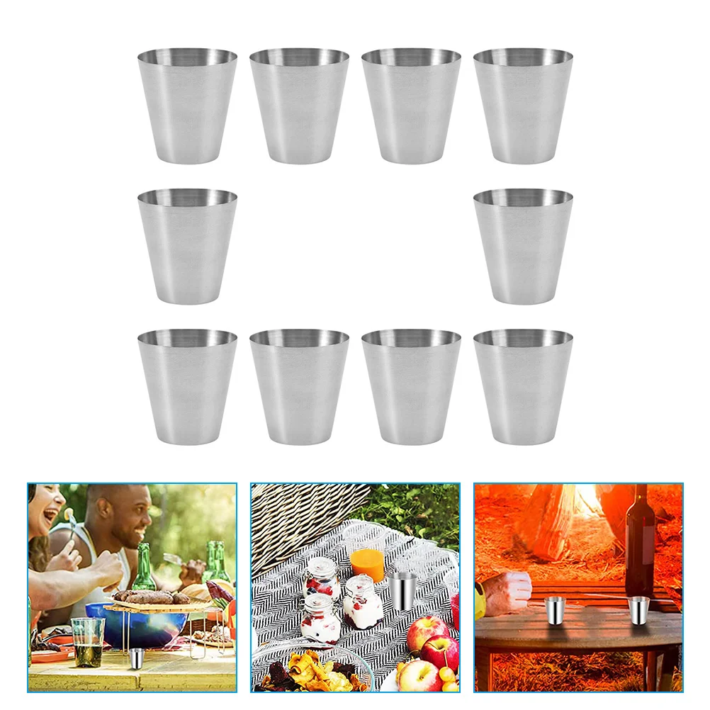 

Cups Steel Metal Cup Stainless Glasses Drinking Beer Mugcamping Shot Tumblerwater Pint Shatterproof Travel Coffee