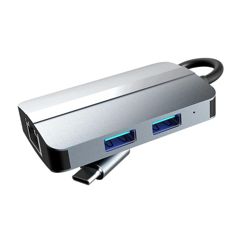 

1 PCS Type C USB HUB Dock Station Splitter USB-C To USB HUB USB3.0 USB2.0 RJ45 SD TF Card Reader For Laptop