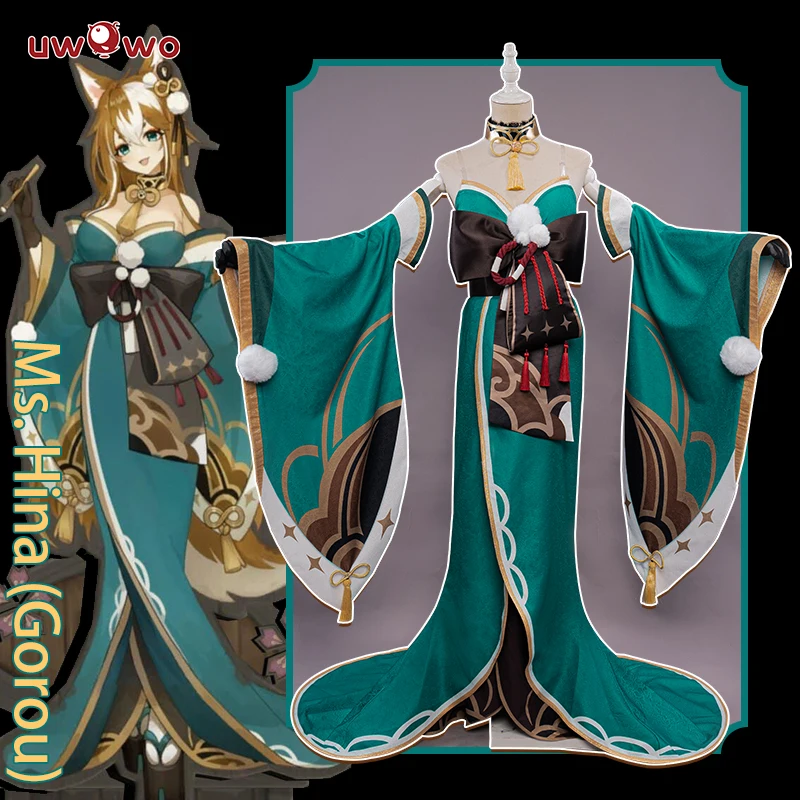 UWOWO игра Genshin Impact Gorou Косплей Костюм Miss Hina Inazuma Ms. Hina(Gorou) Сексуальный Хеллоуин женский костюм Gorou