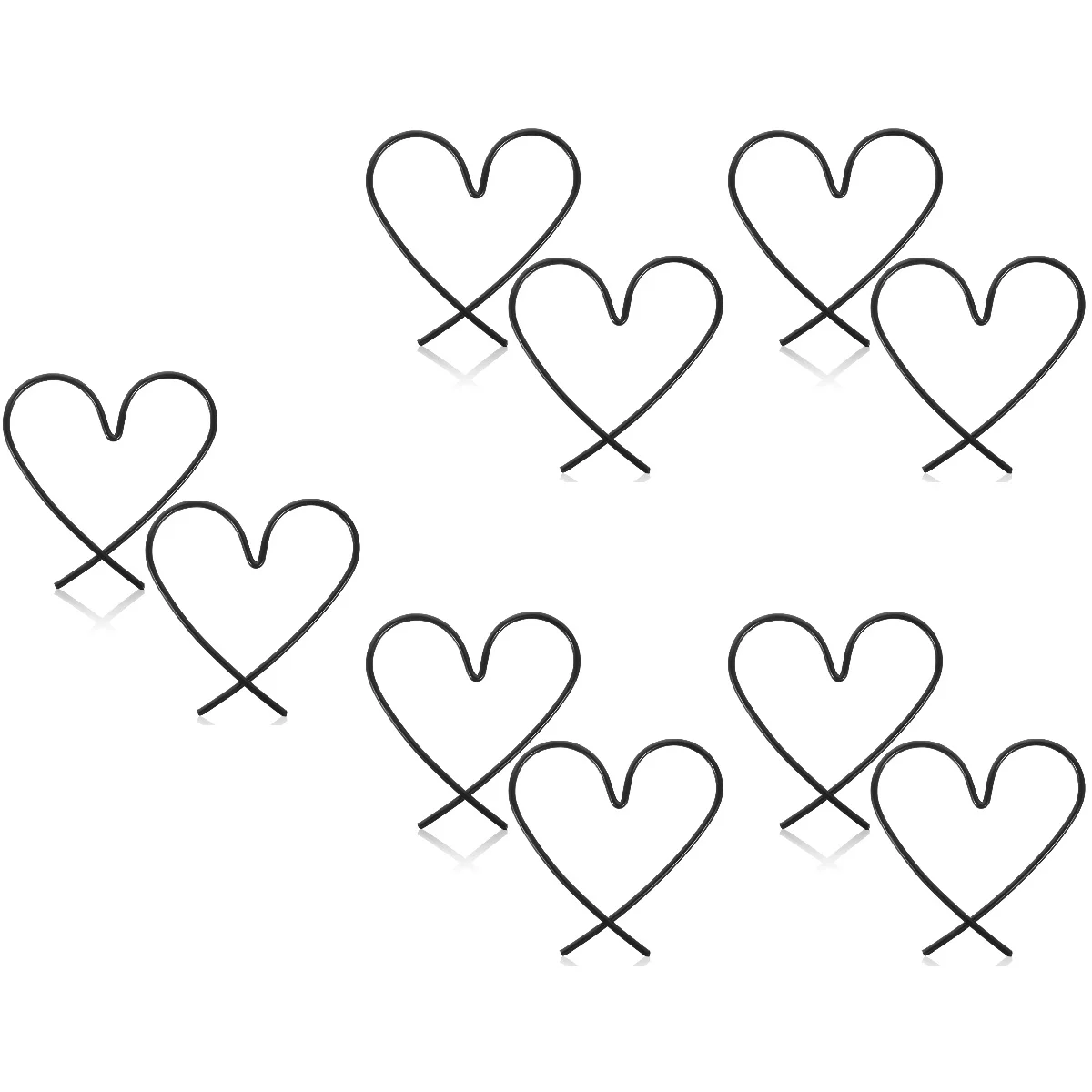 

10 Simple Wire Creative Hanging Love Heart Decor Wall Sign Ornaments for Living Room Bedroom Home