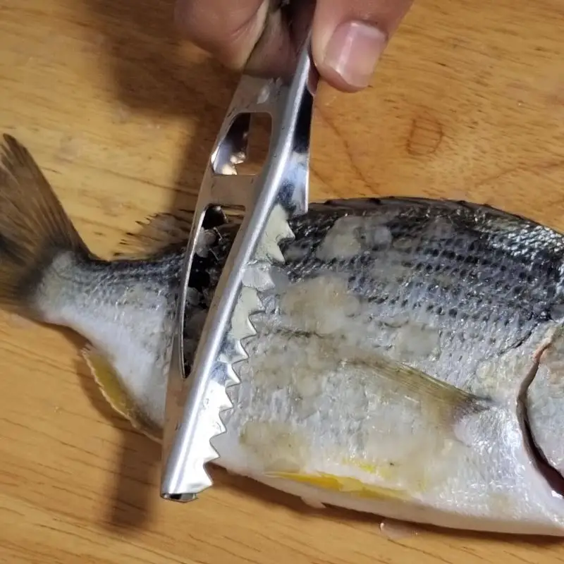 

Kitchen accessories Stainles Fish Scales Scraping Graters Fast Remove Fish Cleaning Peeler Scraper Fish bone tool gadge