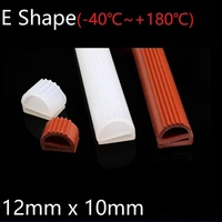 e shape seal strip 12mm x 10mm soft silicone rubber car sealing bar oven freezer door steaming machine weatherstrip red white