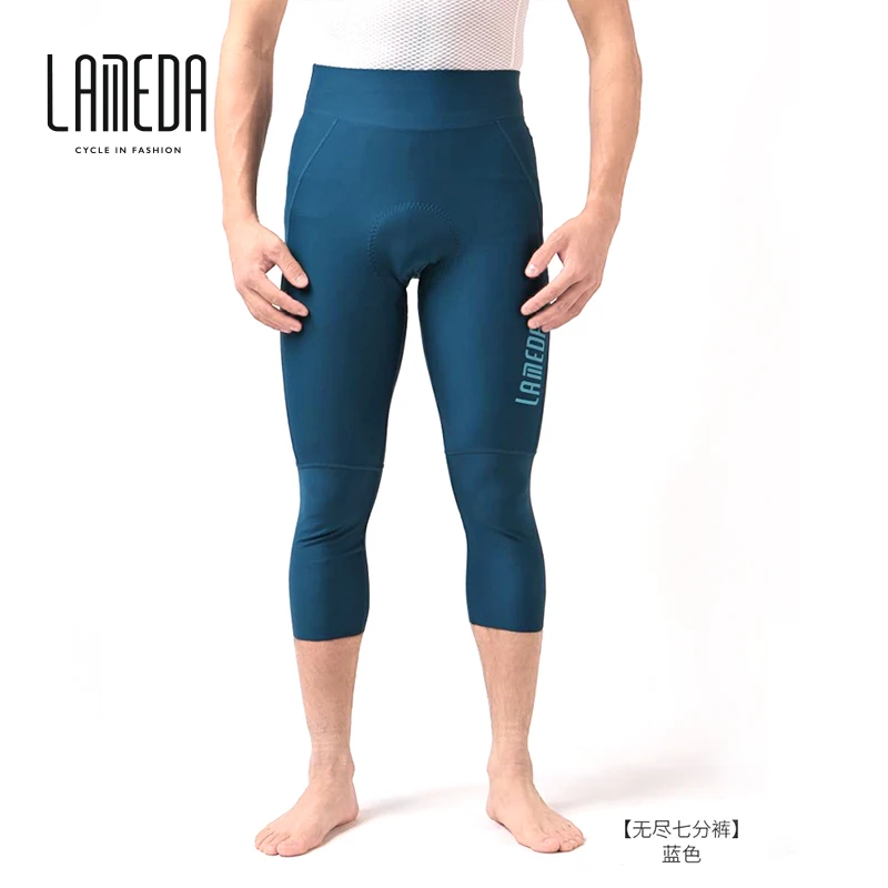 

Мужские укороченные велосипедные брюки LAMEDA 6H, длинные велосипедные брюки до щиколотки с подкладкой для езды на горном велосипеде, светоотражающие леггинсы для горного велосипеда