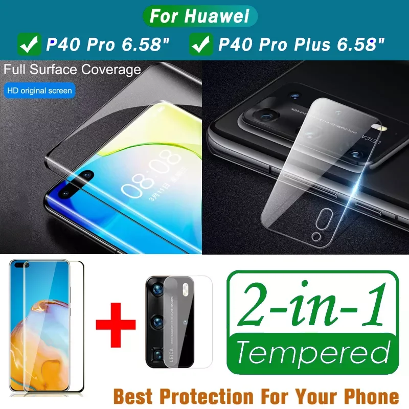 Protective Glass For huawei p40 pro 5G plus pro+ p 40 40pro p40pro screen protector with camera lens tempered glas Film 40p 2in1