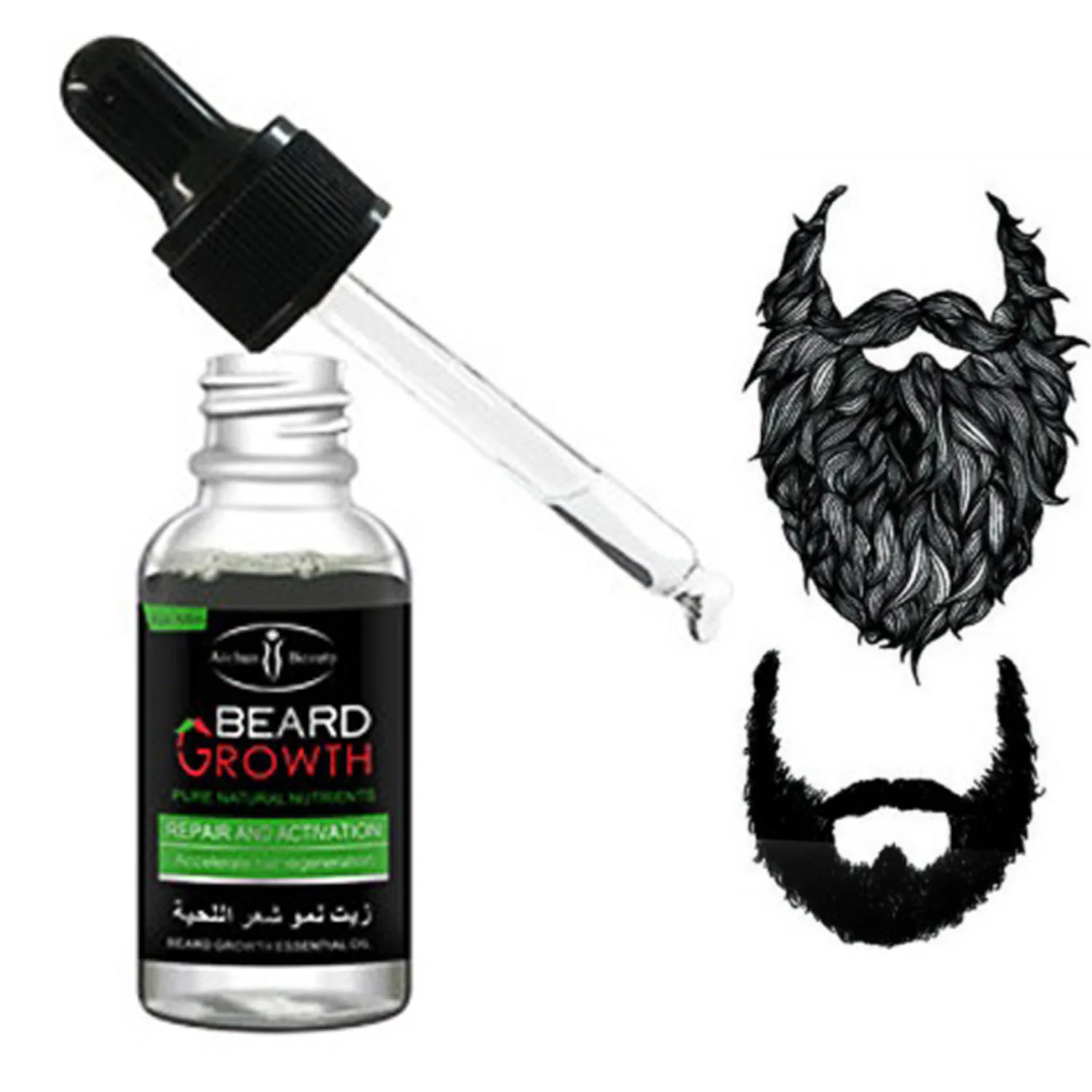 

30ml Beard Growth Oil Beard Wax Balm Hair Loss Products Leave-In Conditioner for Groomed Chest Hair Moustache Oil Beard Care 1pc