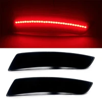 2x rear red led side marker lights bumper lamp for cadillac ats cts cts v 2015 2019 for chevrolet camaro 2016 2018 smoked lens
