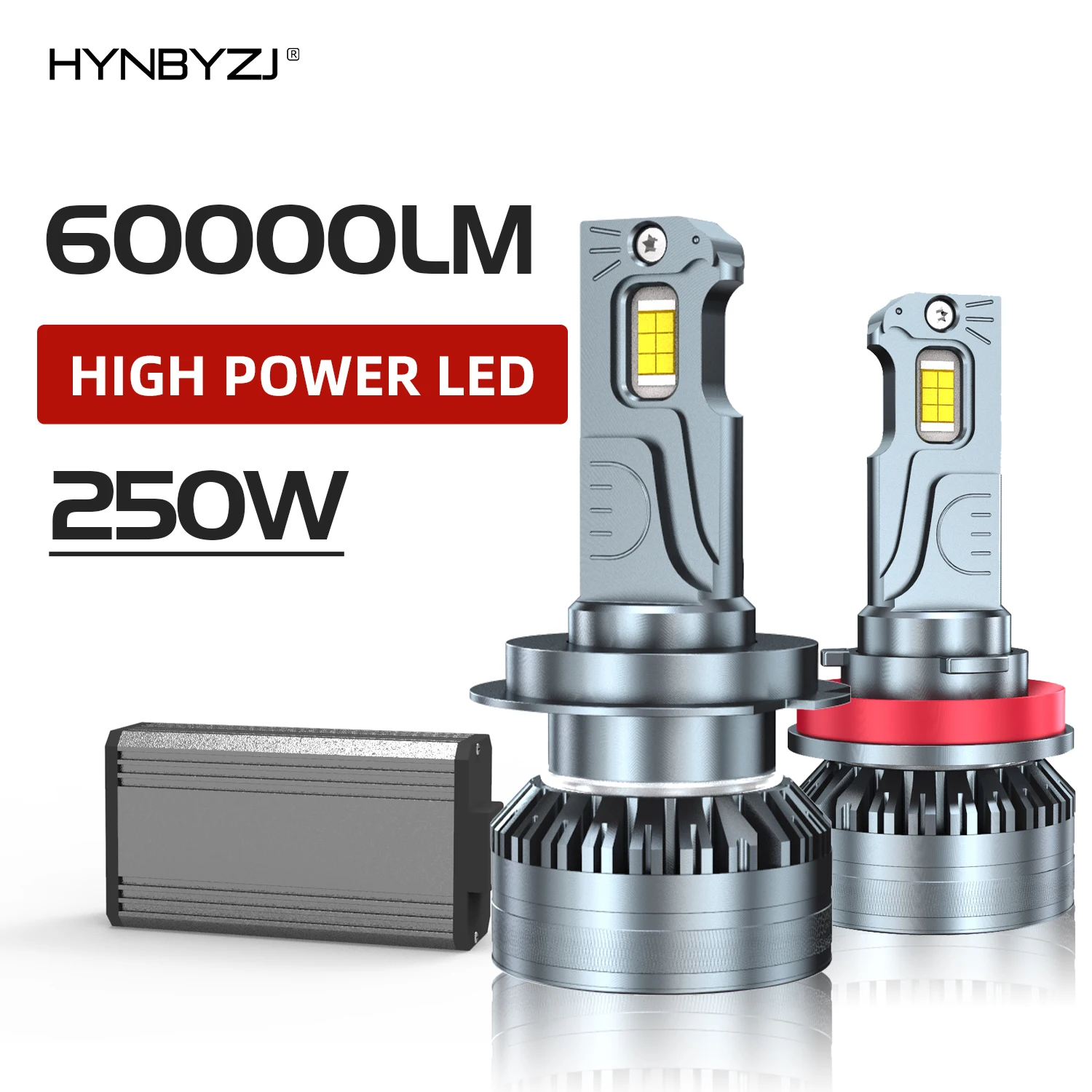 

HYNBYZJ 60000LM H7 H11 LED Headlight 250W High Power H1 H8 H9 HB4 HB3 9005 9006 9012 Turbo Lamp 6000K White Car Light