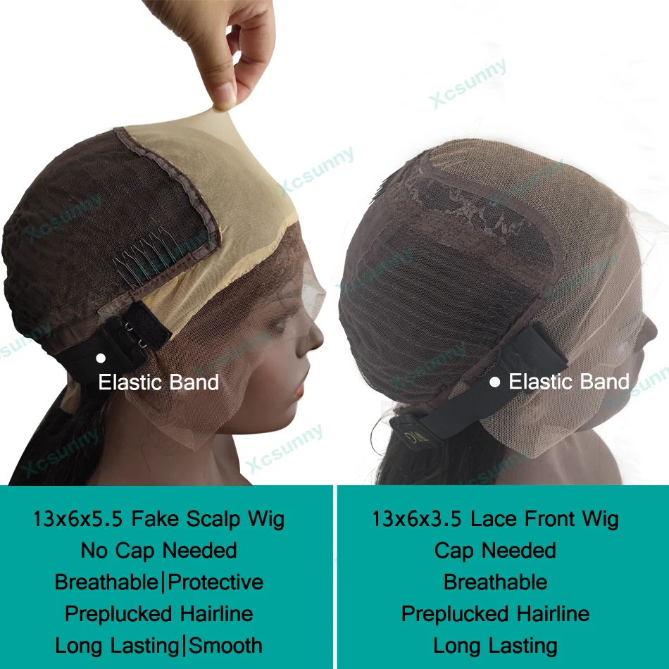 HD Lace Frontal Wig Short Curly Lace Front Human Hair Wigs Bob 13x6 Fake Scalp Wig With Baby Hair For Women Preplucked Peruvian