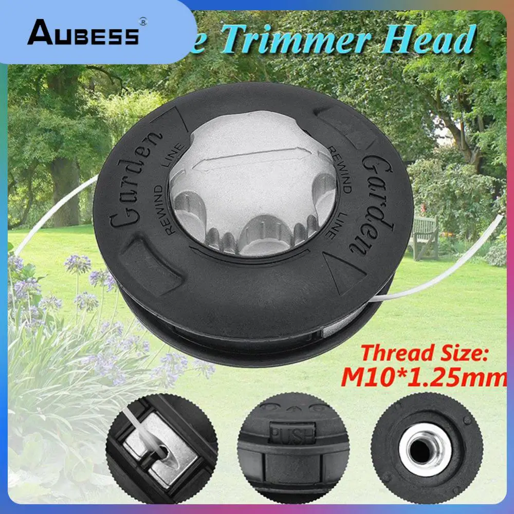 Line String Feed Line Trimmer Head M10 Grass Brush Mower Automatic 2 Lines Cutter Head Universal Home Accessories Bump Spool
