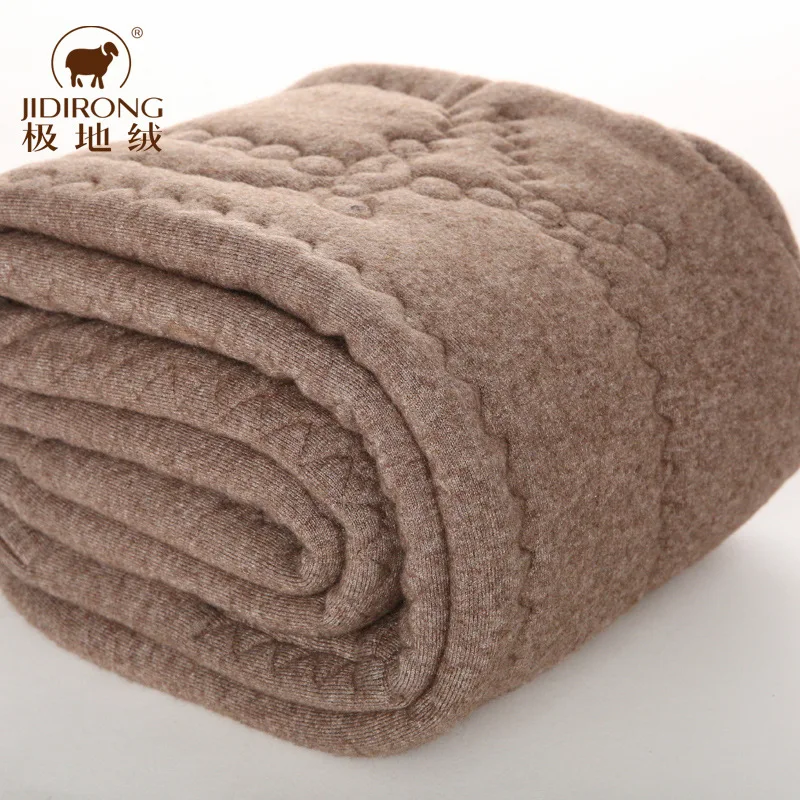 Men's three-layer padded camel hair pants for middle-aged and elderly women's wool warm cotton pants in winter, plus fertilizer