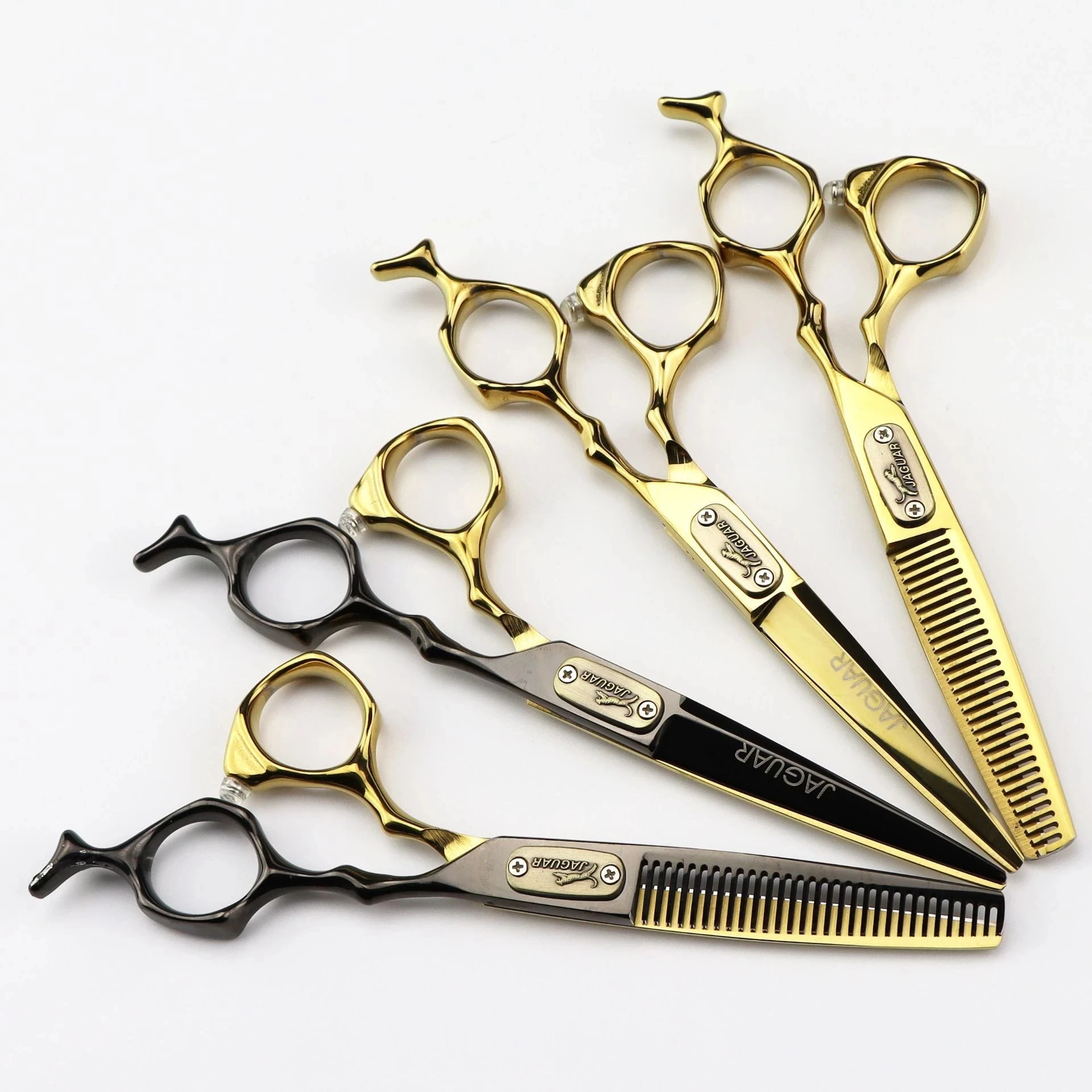 

Professional Barber Tools Original Box JAGUAR 6.0 Inch Hairdressing Scissors German Black Panther Flat Hair Cutting Scissors