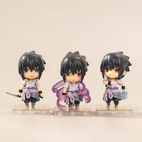 3 pcs genuine naruto anime figures mini kawaii sasuke toys kids gift toys model toys for children fnaf baby ornamento anime