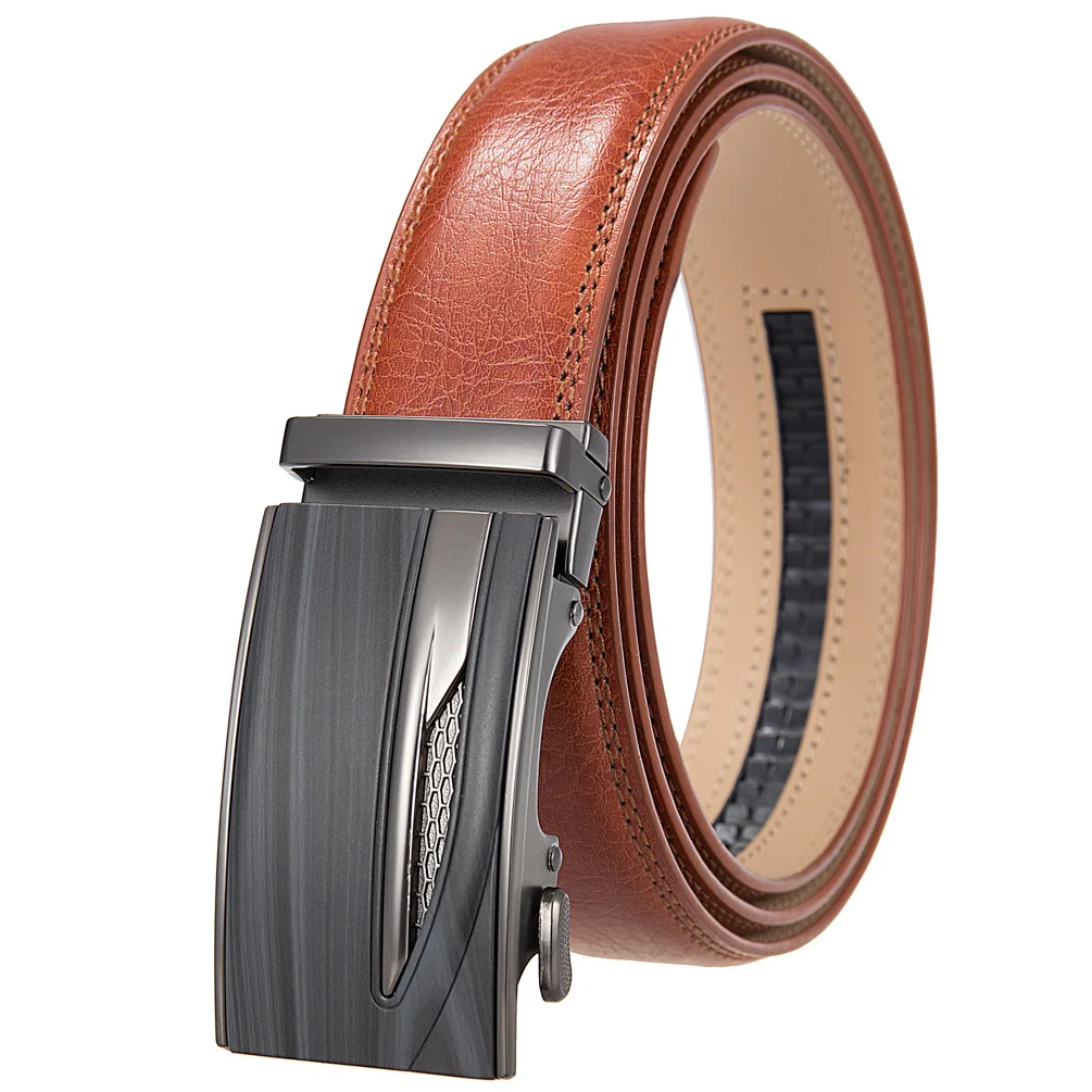New Famous Belt Men Top Quality Genuine Luxury Leather Belts Men,Strap Male Metal Automatic Buckle Men's Belts LY136-25582-1