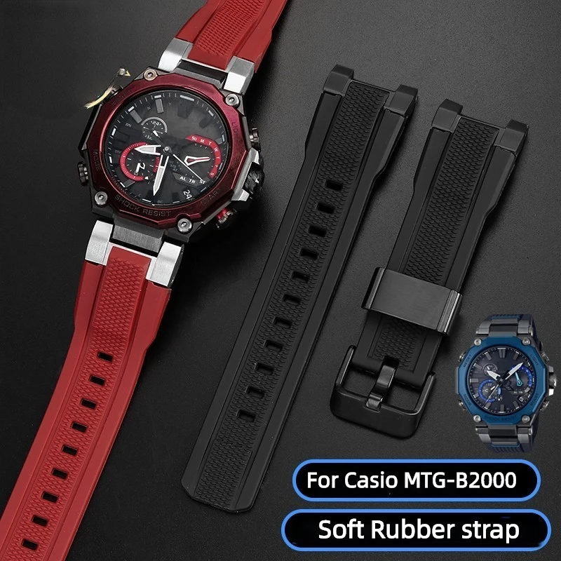 Ремешок силиконовый для Casio immortal bird MTG-B2000 спортивный резиновый мужской ремешок mtg