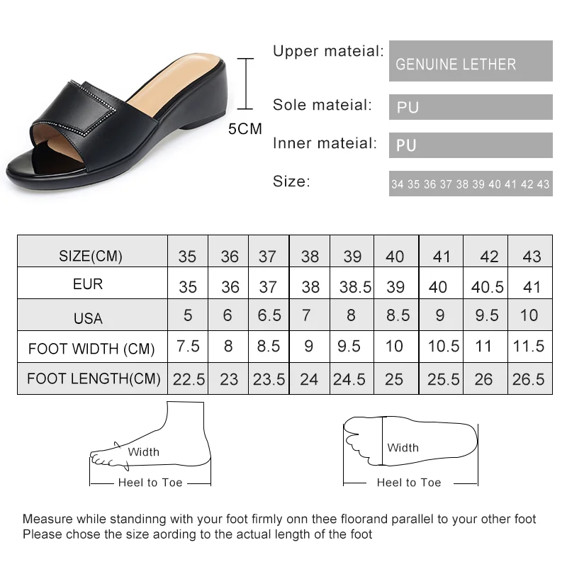 AIYUQI Slippers Women Genuine Leather Summer 2023 New Outwear Mom Slippers Wedge Casual Slippers Women