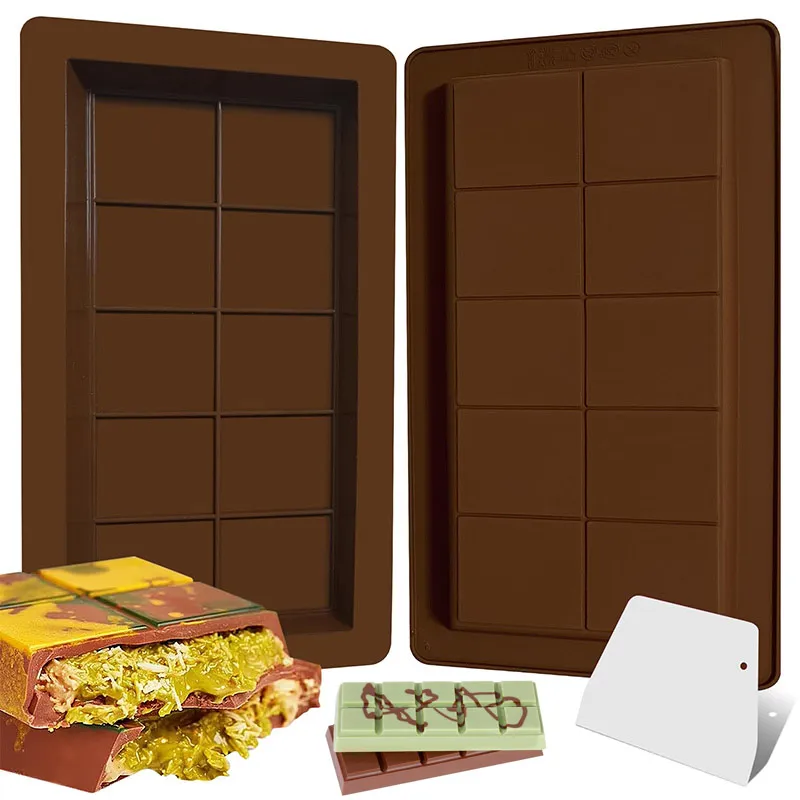 Шоколадные батончики Глубокие не липкие силиконы Толстые прямоугольные
