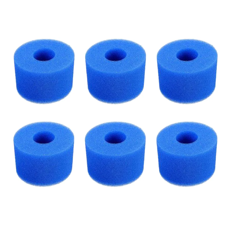 

Hot Sale 6PCS Swimming Pool Foam Filter Sponge Intex S1 Reusable Washable Biofoam Cleaner Pool Foam Filter Swimming Accessorie