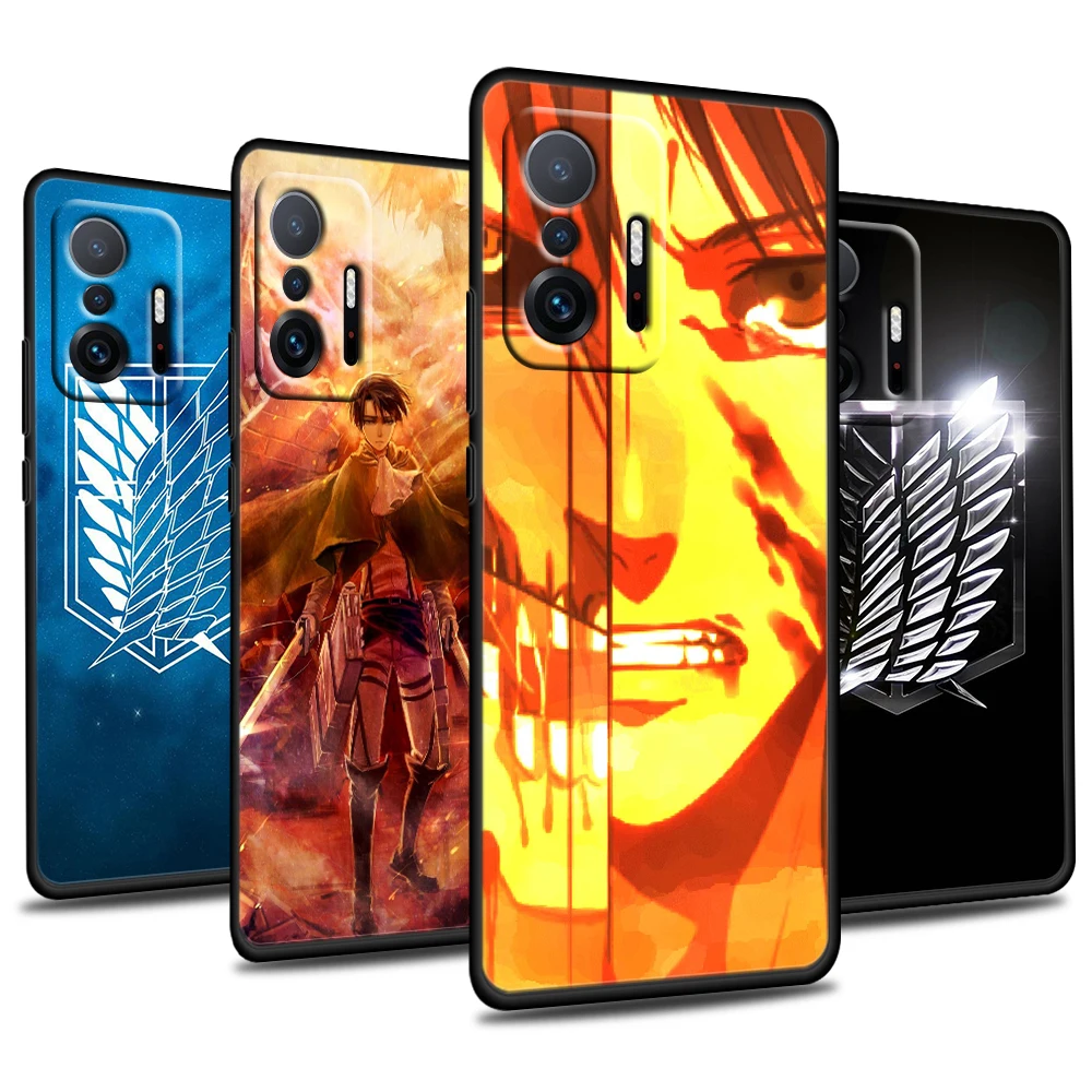 

Cute Anime Attack On Titan For Xiaomi Mi A1 A2 A3 Mix 3 Poco F1 Mi 5 6 8 9 SE Pro Play Lite Silicone Soft Black Phone Case