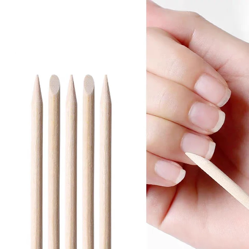 

100pcs Nail Art Design Orange Wood Stick Sticks Cuticle Pusher Remover Manicure Pedicure Care Professional Nail Art Tool