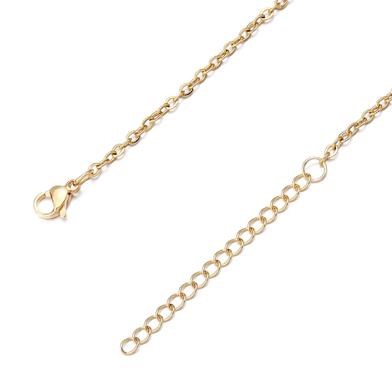 3 шт. 40/45/50 см звенья из нержавеющей стали цепи ожерелья кубинские цепочки с