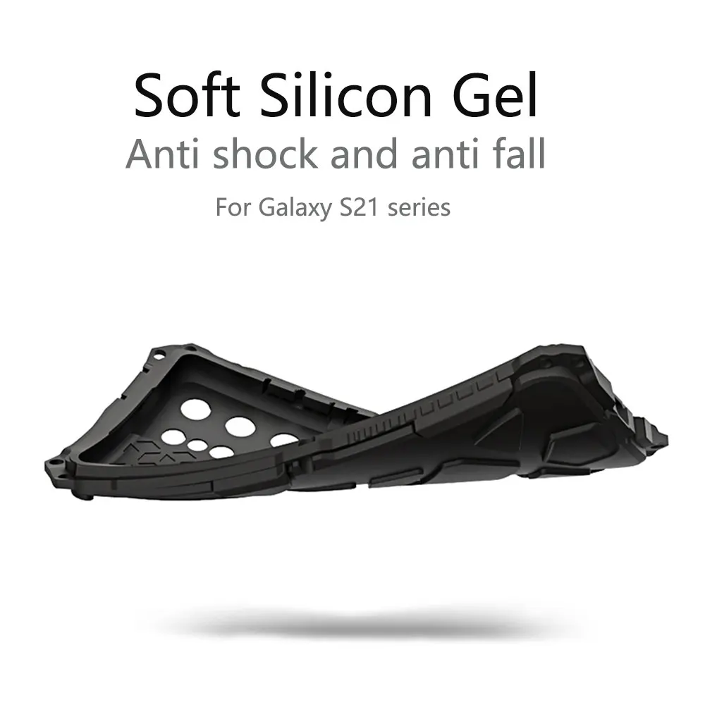 Kup Metalowy Futerał Ochronny Do Samsung Galaxy S21 Ultra Cover S21 Plus S22U Funda Telefon Gumowy żel Odporny Na Wstrząsy Shell S21 FE