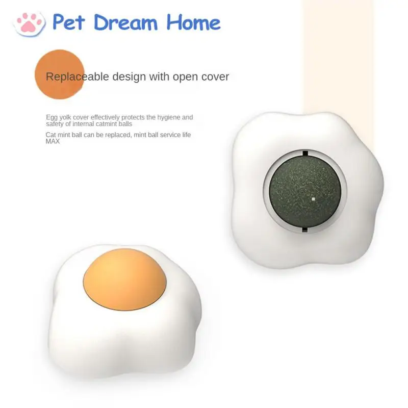 

Grinding Claw Cat Toy Poached Egg Tooth Grinding Plush Toy Self Hi Licking Fun Cat Mint Ball Pet Supplies