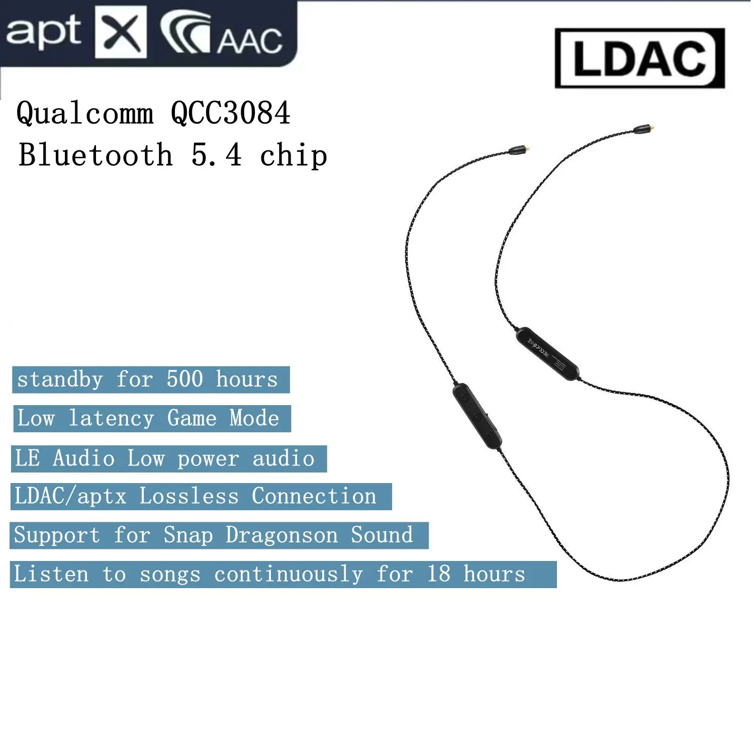 Dxsэхолот Qualcomm qcc3084 Bluetooth 5 4 HIFI мониторинг LDAC беспроводной живой Спорт на открытом