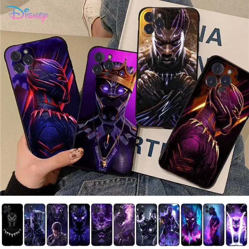

Marvel Black Panther Phone Case for iPhone 11 12 pro XS MAX 8 7 6 6S Plus X 5S SE 2020 XR cover