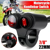 motorcycle accessories1pcs 78 22mm motorcycle handlebar headlight fog spot light dual on off switch dual button waterproof sw