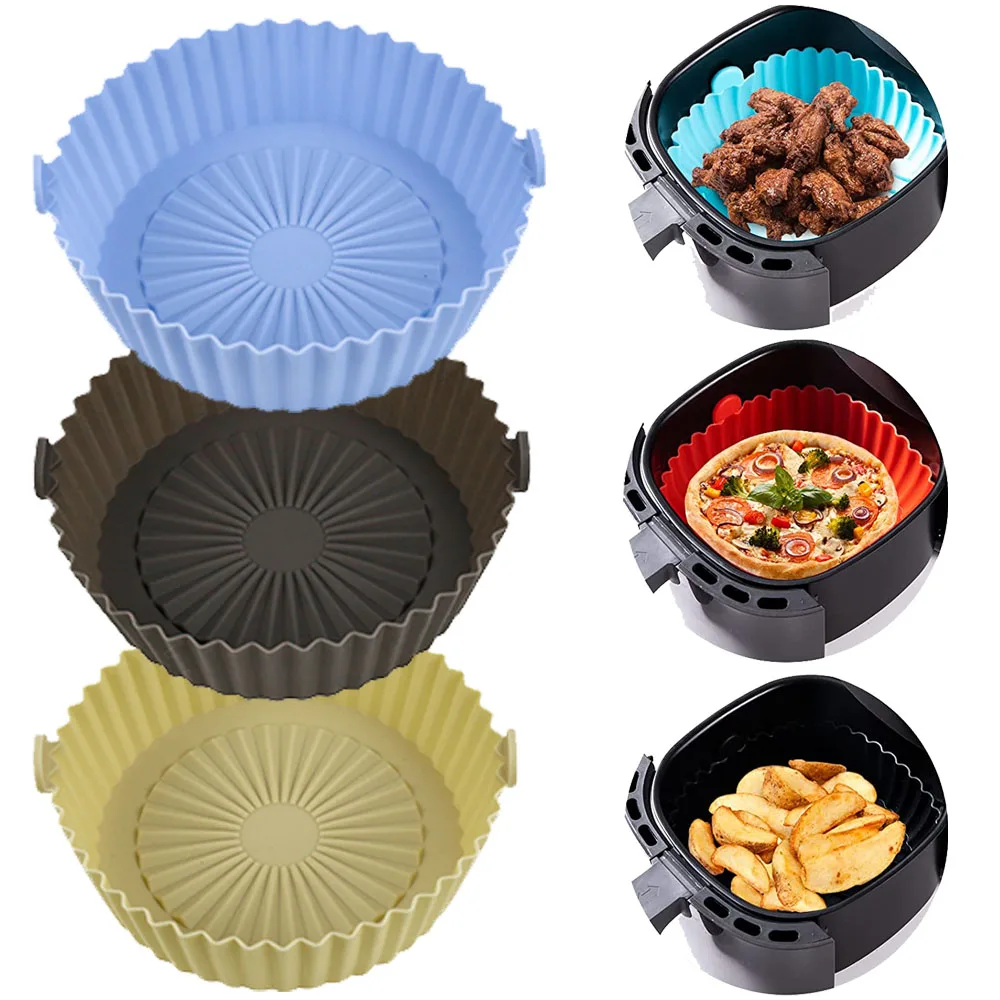 

Силиконовый поднос для жарки, сковорода, сковорода, антипригарная вставка, корзина, Подложка для жареной курицы, тарелки, аксессуары для жар...