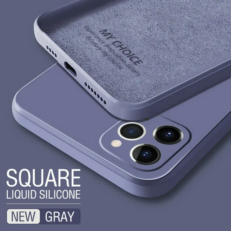 

Luxury original square liquid silicone phone case for iPhone 13 12 11 Pro Max Mini X XR XS Max 7 8 6s Plus Shockproof Soft Case
