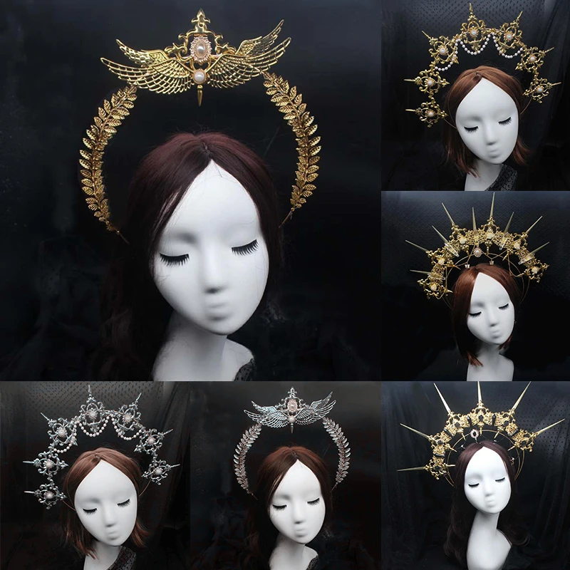 

Gorgeous Lolita Virgin Gothic DIY Material Package Halo Crown Headband Vintage Church
