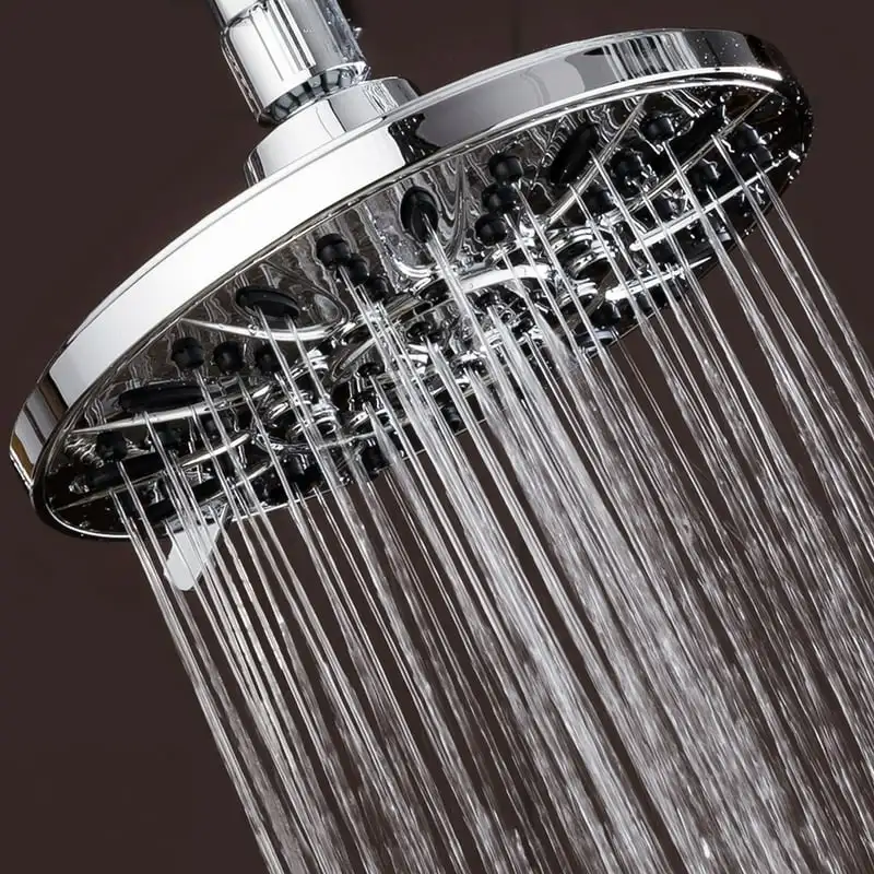 

High Pressure 6-setting 7 Rainfall Shower Head, Chrome Cat shower Duchas inteligentes para baño Cosas para el baño Soffione do