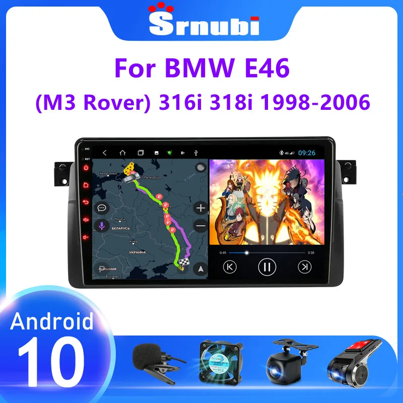 

Android 10.0 2 Din Car stereo Radio Multimedia Player For BMW E46 Coupe (M3 Rover) 316i 318i 1998-2006 GPS Navigation Head unit