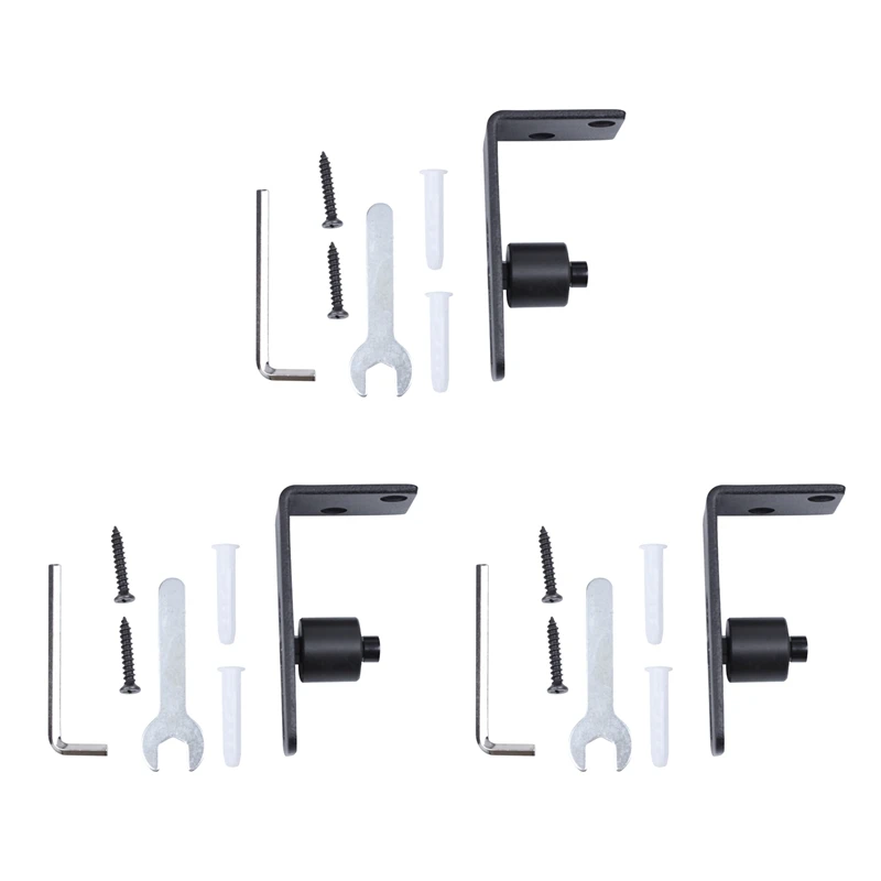 

3X Barn Door Floor Rails, Floor Barn Door Floor Rails, Smooth And Quiet, Fully Adjustable Guides, For Barn Door Rails