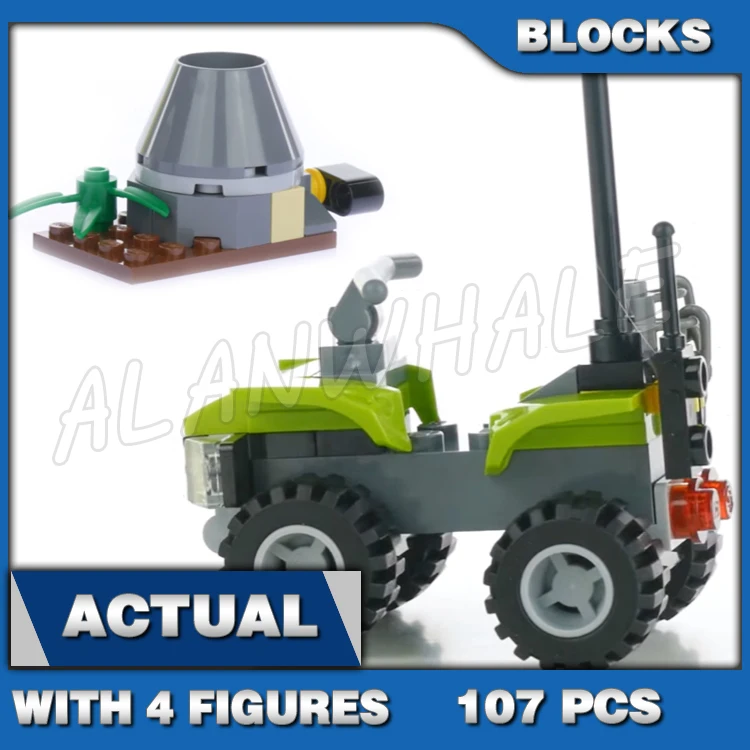 

107 шт. стартовый набор Urban Volcano Explorer функция извержения ATV 10637 строительные блоки игрушечные Кирпичи совместимы с моделью