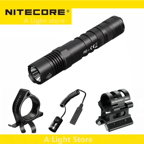 Оригинальный светодиодный стробоскоп NITECORE P10 V2™Ультракомпактный тактический фонарь 1100 люмен для самообороны