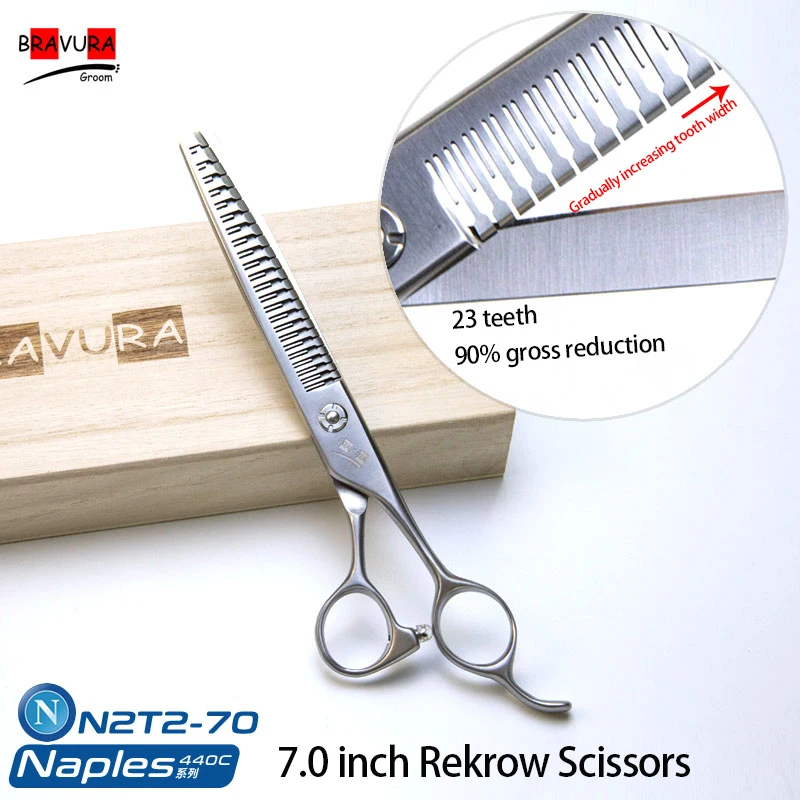 Профессиональные ножницы для разбавления домашних животных красоты 7 дюймов 23