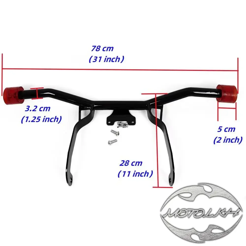 Фото Для Harley Road Glides Street Glides Road King 14-23 передняя защита двигателя для шоссе, защита от падения, стальная защита от падения, черный №5