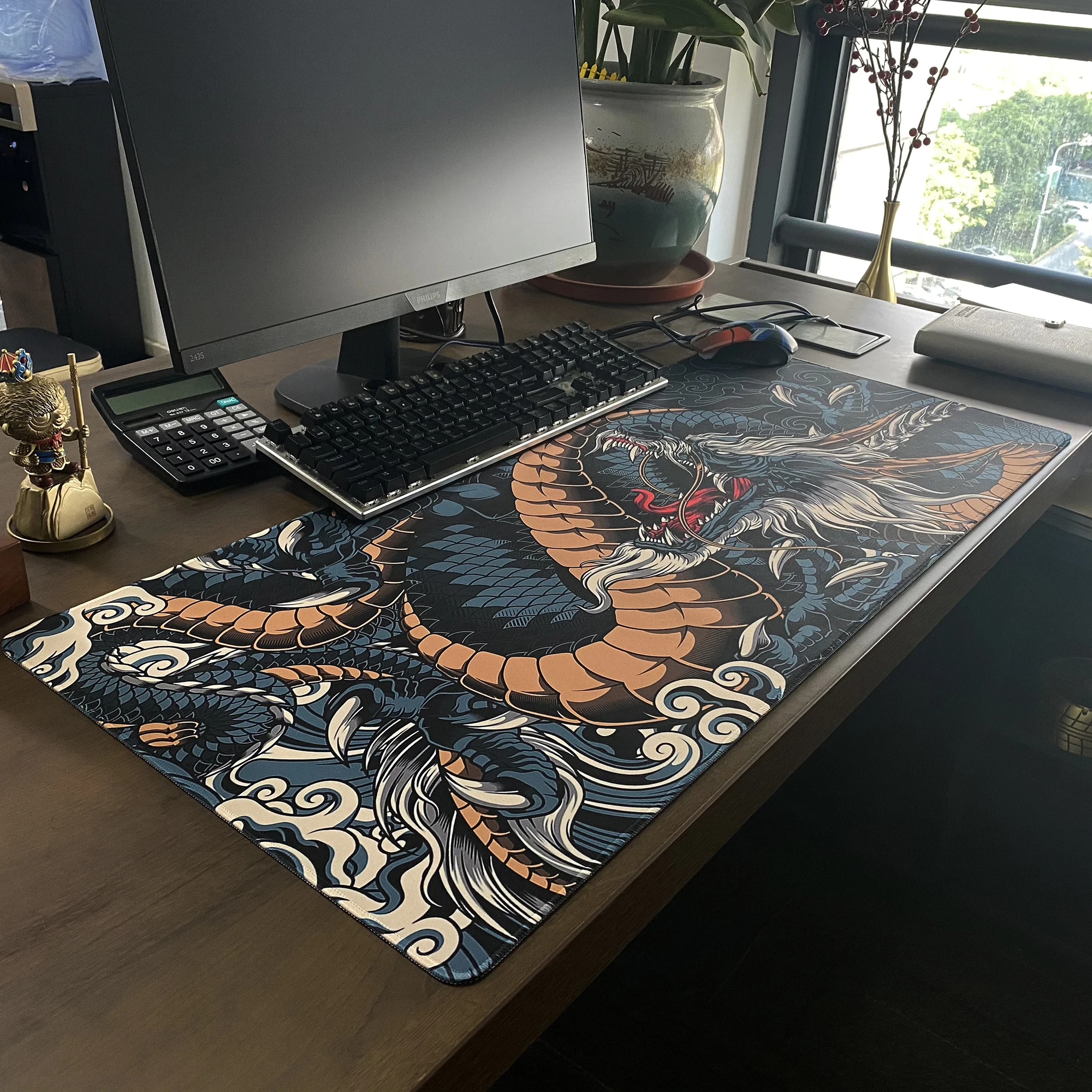 Large Mouse Pad Chinese Dragon Gaming Accessories HD Print Office Computer Keyboard Mousepad XXL PC Gamer Laptop Desk Mat 100x50