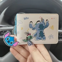 disney lilo stitch driver license mickey mouse cartoon leather drivers license driving document clip credit card id holder