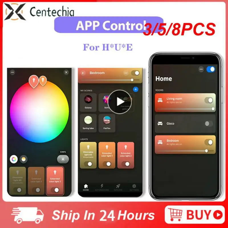 

3/5/8PCS Mini Led Strip Controller Mini Led Strip Controller Rgb Led Controller Voice Control Led Strip Dimmer Switch Alexa