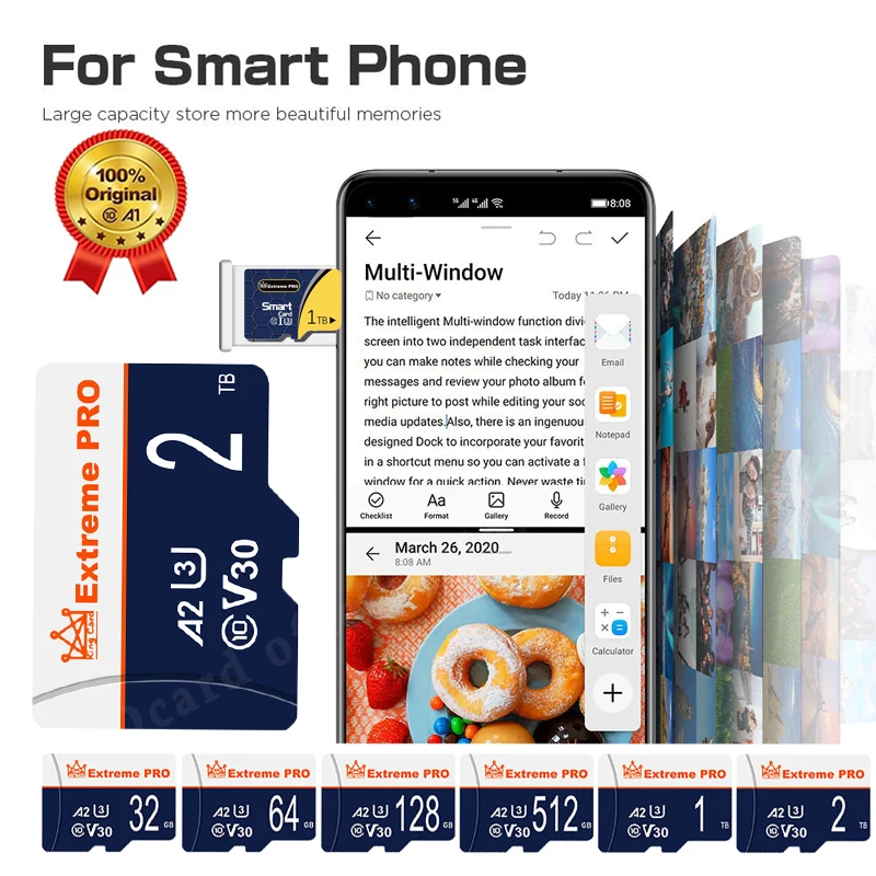 Video Memory Card 512G Sd Memory Card 128 Gb HD High-speed UHS-1 Camera Memory Card Original Security For Camera Phone 2TB