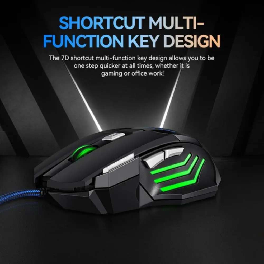 

2400DPI Ergonomic Wired Gaming Mouse USB Mouse Gaming RGB Mause Gamer Mouse 7 Button LED Silent Mice For PC Laptop Computer