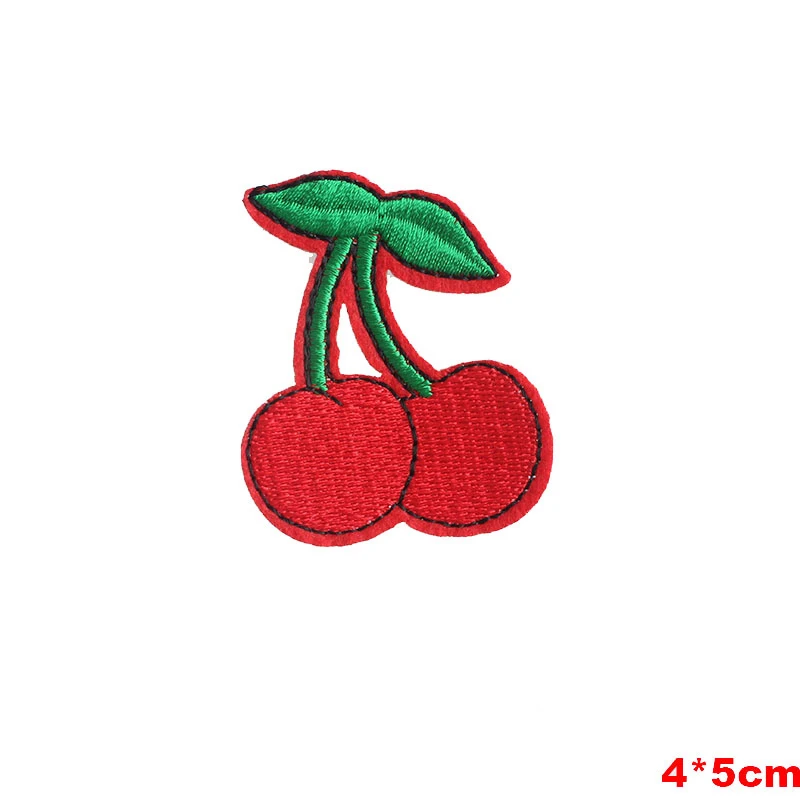 Фруктовые клубничные наклейки на одежду вишня виноград DIY вышивка полосы одежда пайетки аппликация из ткани.