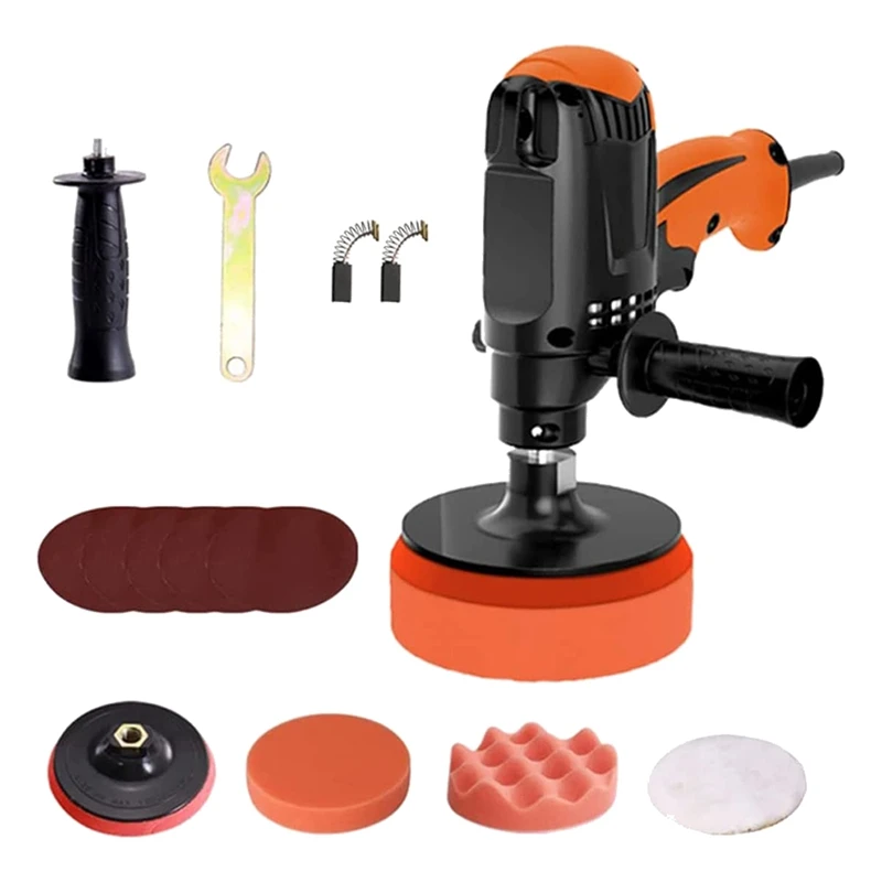 

980W Random Track Buffer Polisher For Automotive Detailing, 6 Speed 5 Inch Polisher For Polishing And Waxing, US Plug