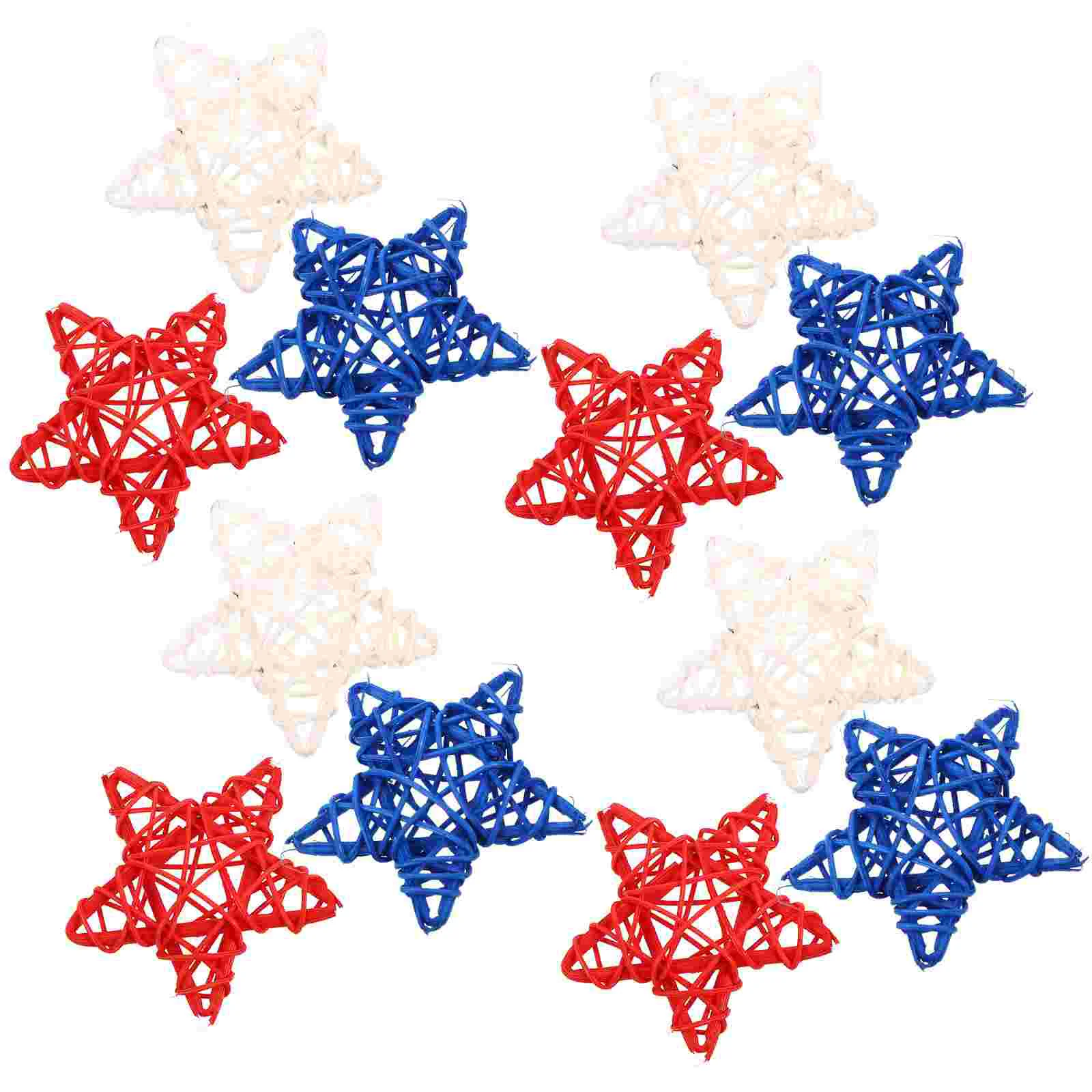 

Star Rattan Diywoven Pointed Five Decor Dayfiller Vase Supplies Shaped Blue White Red Party Decoration Memorial Bowl Props
