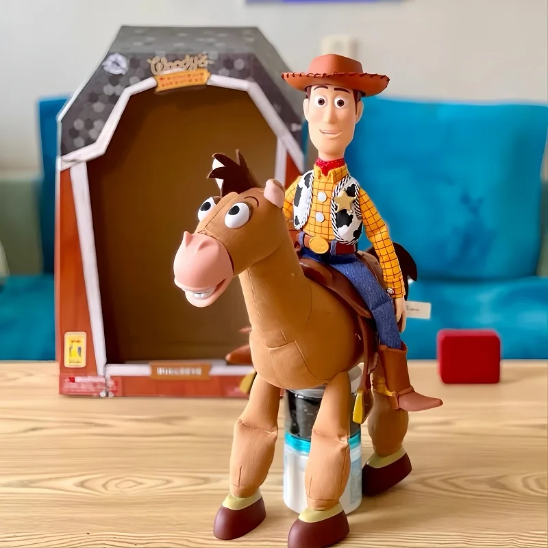 Оригинальный Toystory Toy Story 4 Woody Mount Hearts Horse Bullsey 18-дюймовая интерактивная звуковая